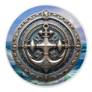 Bouton De Porte En Céramique Ancres Aweigh Ceramic Knob
