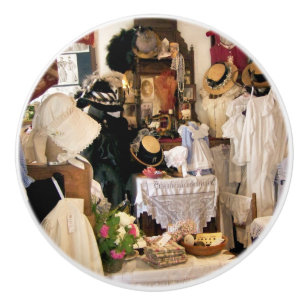 BOUTON DE PORTE EN CÉRAMIQUE ANGLETERRE VICTORIENNE