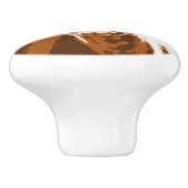 Bouton De Porte En Céramique Animal de ferme à la vache Brown (Côté)