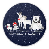 Bouton De Porte En Céramique Animaux arctiques (Devant)