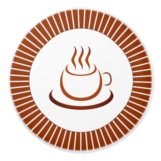 Bouton De Porte En Céramique Any Time Is Coffee Time (Devant)