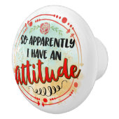 Bouton De Porte En Céramique Apparemment Citation d'attitude drôle Humour plais (Droite)