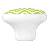 Bouton De Porte En Céramique Apple Green Chevron (Côté)