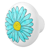Bouton De Porte En Céramique Aqua Daisy (Droite)
