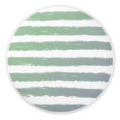 Bouton De Porte En Céramique Aquarelle blanche gris vert (Devant)