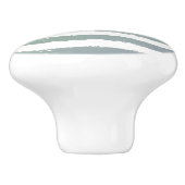 Bouton De Porte En Céramique Aquarelle blanche gris vert (Côté)