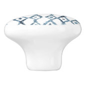 Bouton De Porte En Céramique Aquarelle bleue et blanche Carrelage marocain Moti (Côté)