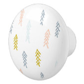 Bouton De Porte En Céramique Aquarelle douce Chevron Motif (Droite)