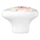 Bouton De Porte En Céramique Aquarelle douce Pastel Blooming Cactus (Côté)