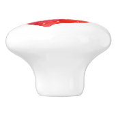 Bouton De Porte En Céramique Aquarelle fraise (Côté)