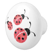 Bouton De Porte En Céramique Aquarelle Ladybug Ceramic Knows (Droite)