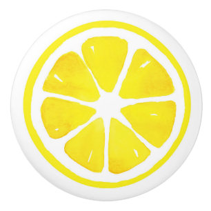 Bouton De Porte En Céramique Aquarelle Lemon Slice Ceramic Knox