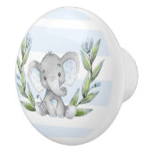 Bouton De Porte En Céramique Aquarelle mignonne éléphant garçon (Droite)