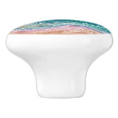 Bouton De Porte En Céramique Aquarelle Ocean Waves (Côté)
