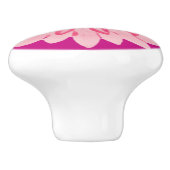 Bouton De Porte En Céramique Aquarelle rose (Côté)