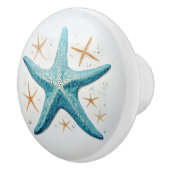 Bouton De Porte En Céramique Aquarelle turquoise (Droite)