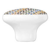 Bouton De Porte En Céramique Arabesque géométrique (Côté)