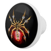 Bouton De Porte En Céramique Araignée en vapeur noire (Droite)