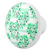 Bouton De Porte En Céramique Arborescence avec feuilles (Droite)