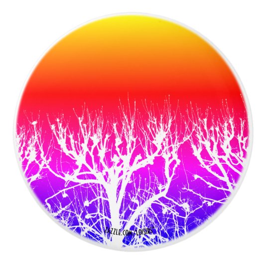 Bouton De Porte En Céramique Arbre (Devant)