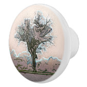 BOUTON DE PORTE EN CÉRAMIQUE ARBRE (Droite)