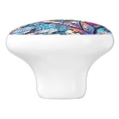 BOUTON DE PORTE EN CÉRAMIQUE ARBRE ABSTRAIT (Côté)