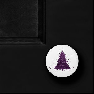 Bouton De Porte En Céramique Arbre de Noël Moody   Plum profond