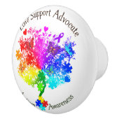 Bouton De Porte En Céramique Arbre de spectre autistique (Droite)