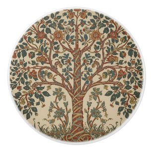 Bouton De Porte En Céramique Arbre de vie de William Morris Vintage Préraphaéli