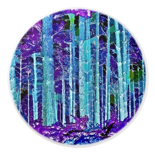 BOUTON DE PORTE EN CÉRAMIQUE ARBRES (Devant)