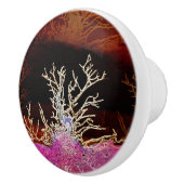 BOUTON DE PORTE EN CÉRAMIQUE ARBRES D'HIVER (Droite)