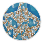 BOUTON DE PORTE EN CÉRAMIQUE ARBRES ET CIEL (Devant)