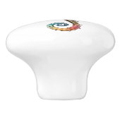 Bouton De Porte En Céramique Arc-en-ciel d'hippocampe (Côté)