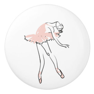 Bouton De Porte En Céramique Armoire céramique Knob-Ballerina