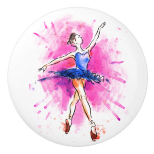 Bouton De Porte En Céramique Armoire céramique Knob-Ballerina