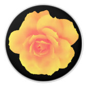 Bouton De Porte En Céramique Armoire Rose d'abricot (Devant)