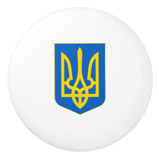 Bouton De Porte En Céramique Armoiries de l'Ukraine