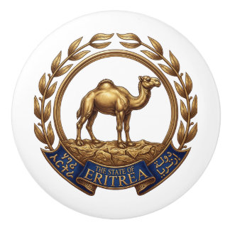 Bouton De Porte En Céramique Armoiries de pays Érythrée symbole emblème drapeau