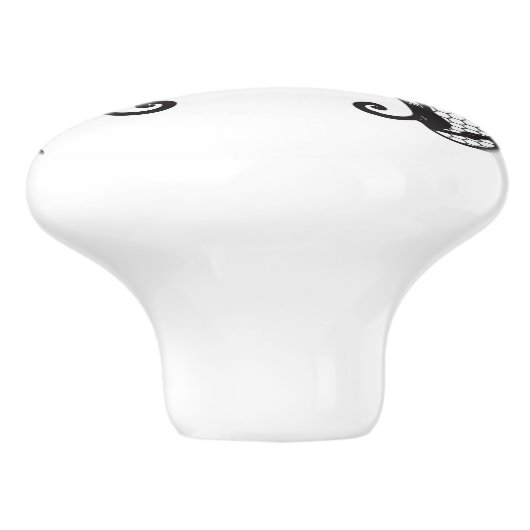 Bouton De Porte En Céramique Arrière - plan 2 de dentelle (Côté)