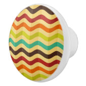 Bouton De Porte En Céramique Arrière - plan à rayures rétro 4 (Droite)