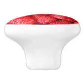 Bouton De Porte En Céramique Arrière - plan de fraises (Côté)
