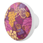 Bouton De Porte En Céramique Arrière - plan doux de motif de vignes (Droite)