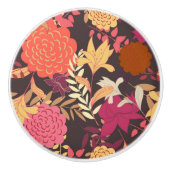 Bouton De Porte En Céramique Arrière - plan floral 2 (Devant)