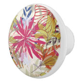 Bouton De Porte En Céramique Arrière - plan floral 6 (Droite)