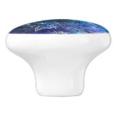 Bouton De Porte En Céramique Arrière - plan spatial avec étoiles (Côté)