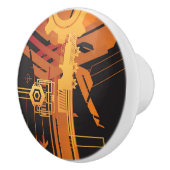 Bouton De Porte En Céramique Arrière - plan tramé technique (Droite)