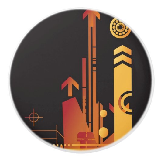 Bouton De Porte En Céramique Arrière - plan tramé technique 2 (Devant)