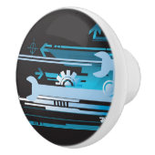 Bouton De Porte En Céramique Arrière - plan tramé technique 3 (Droite)