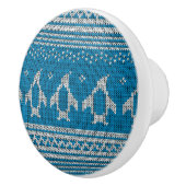 Bouton De Porte En Céramique Arrière - plan tricoté par bleu (Droite)