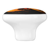 Bouton De Porte En Céramique Art Abstrait Fireball (Côté)